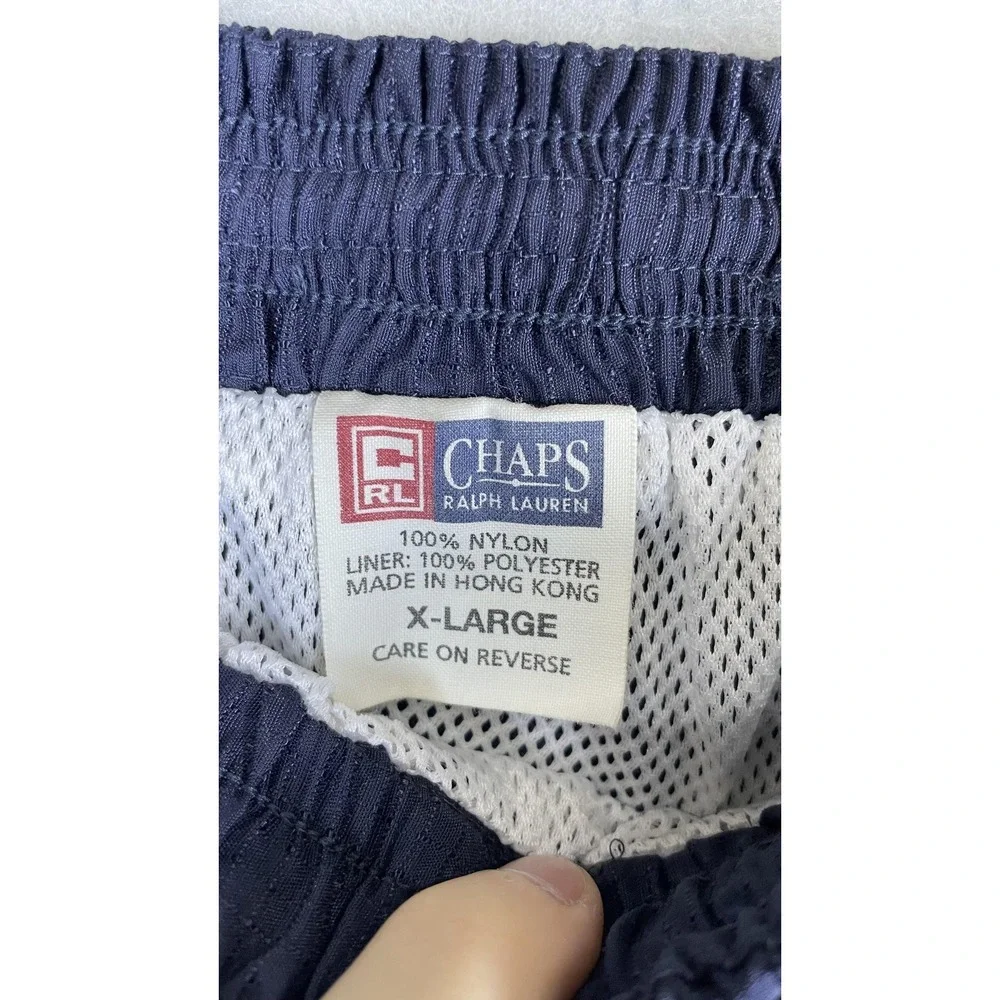 Chaps Ralph Lauren Shorts Mens XL Blue Swim Trunks Mesh Lined Drawstring Vintage